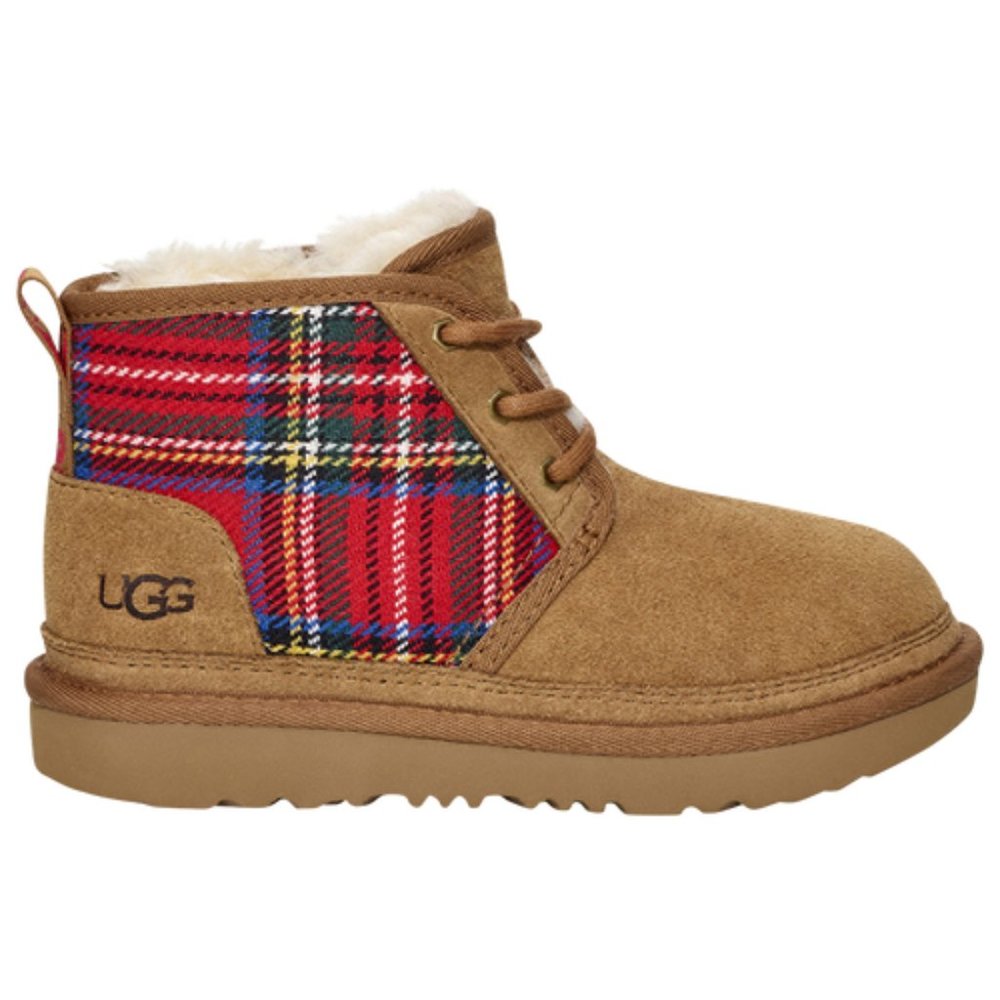 UGG Neumel II Tartan Chestnut Plaid Suede Leather Ankle Boots